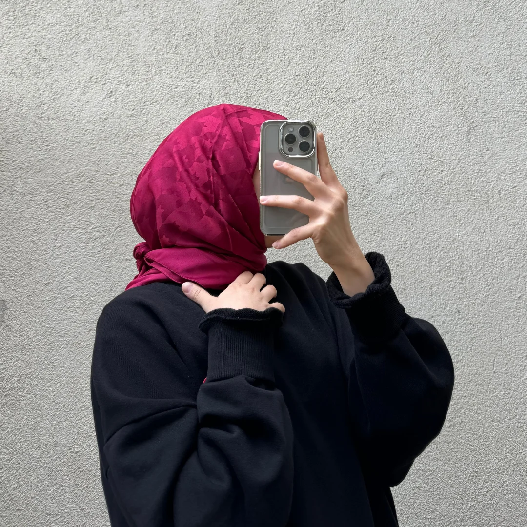 ipeksi kazayağı jakar eşarp bordo nisa scarf