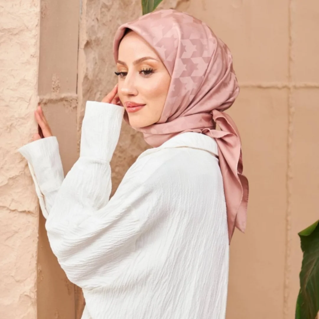 ipeksi kazayağı jakar eşarp gül kurusu nisa scarf