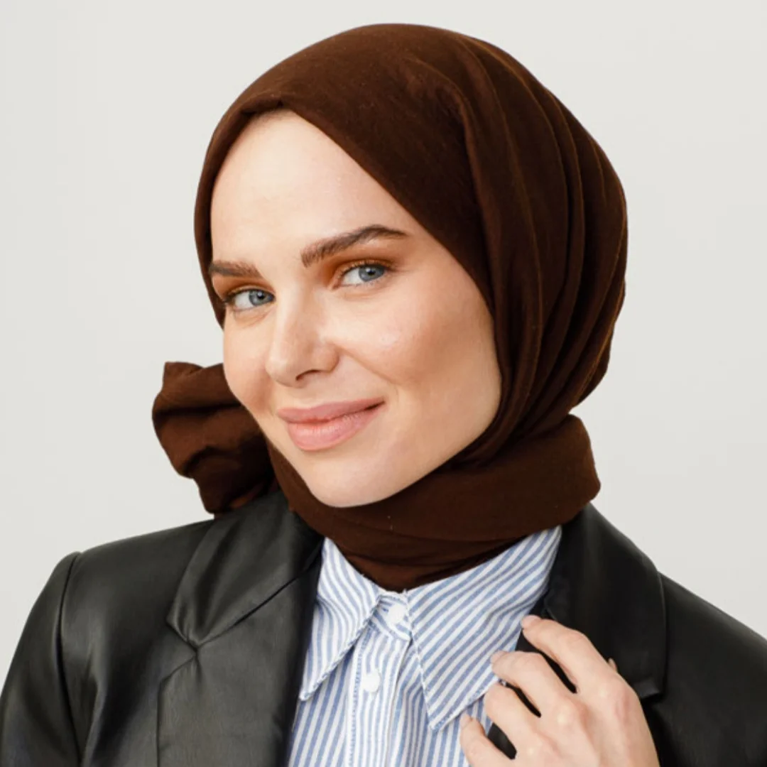 pamuk kraş şal acı kahve nisa scarf