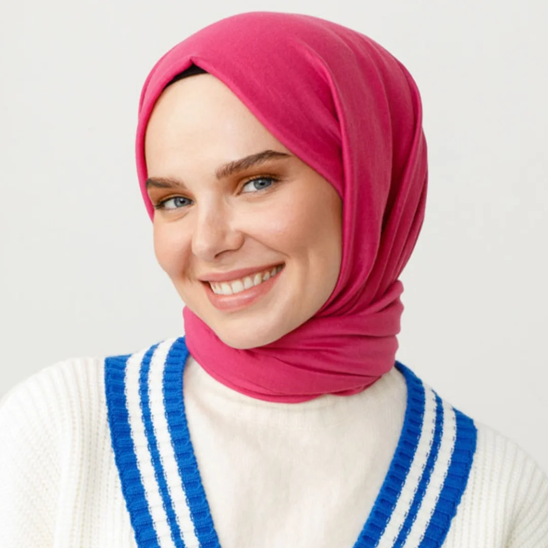 pamuk kraş şal fuşya nisa scarf