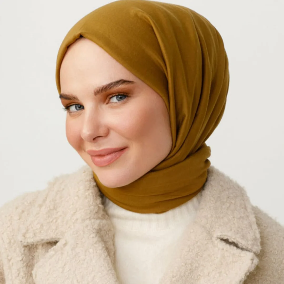 pamuk kraş şal pas yeşili nisa scarf