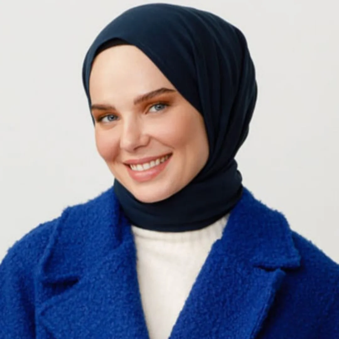 pamuk kraş şal pasifik mavisi nisa scarf