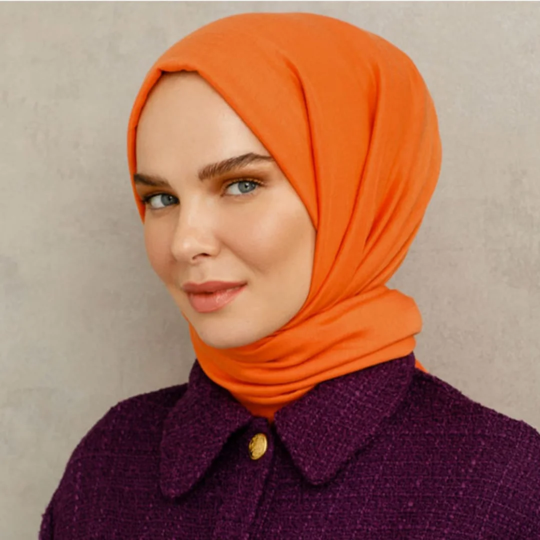 pamuk kraş şal somon nisa scarf