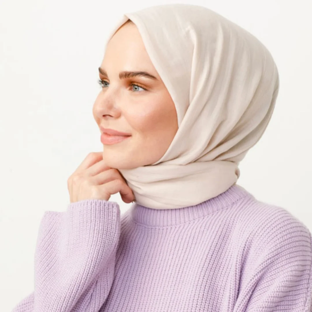 pamuk kraş şal krem nisa scarf